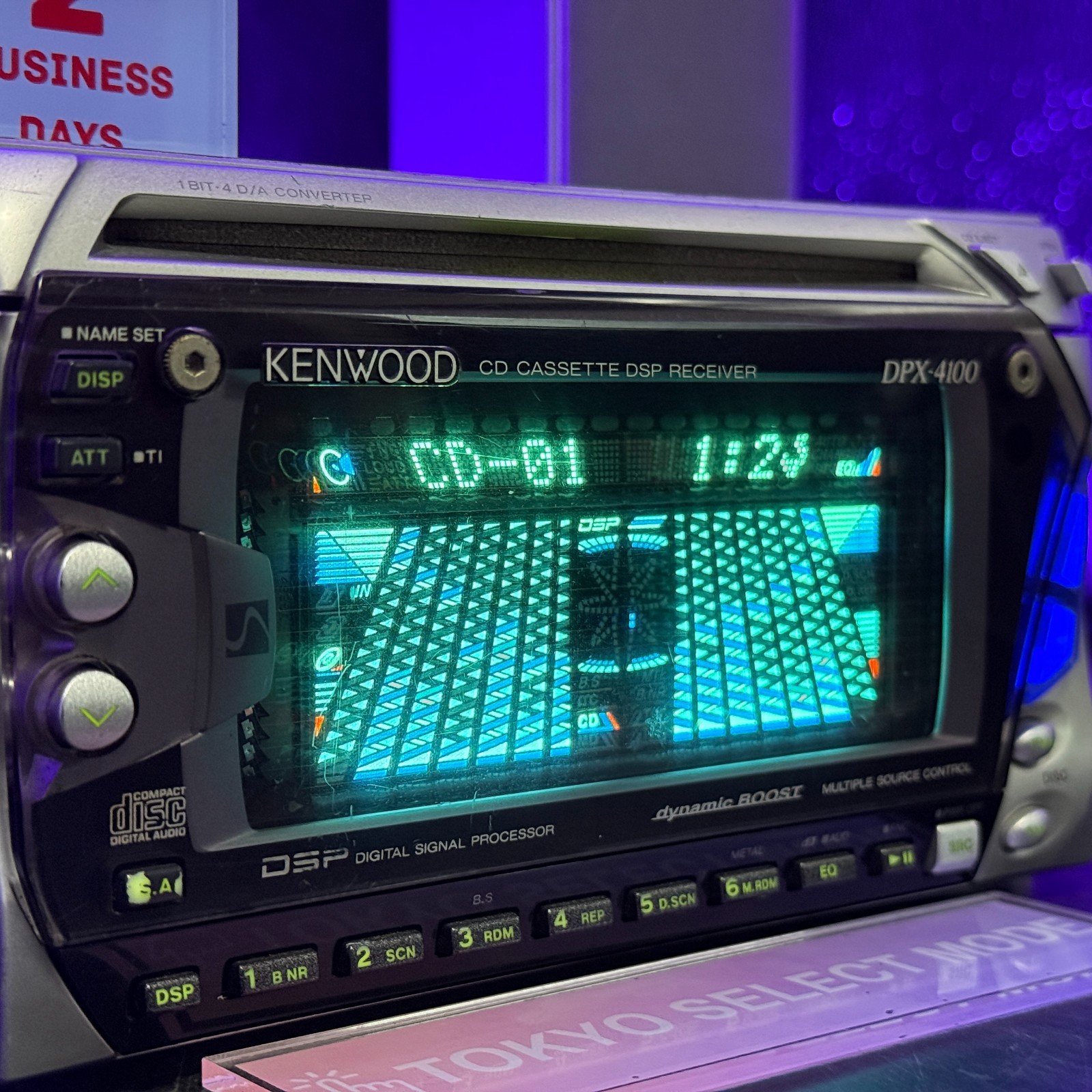 Kenwood DPX-4100 2DIN Car Audio CD Cassette Added Bluetooth Player Tested Stock