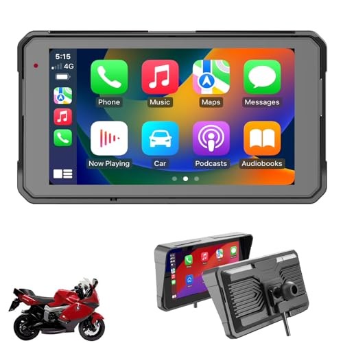 5″ Portable Motorcycle Touchscreen with Wireless CarPlay & Android Auto, W16