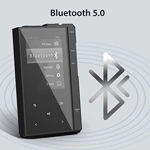 32GB MP3 Player with 90 Hours Long Battery Life—Bluetooth 5.0—Z6 Black 32GB