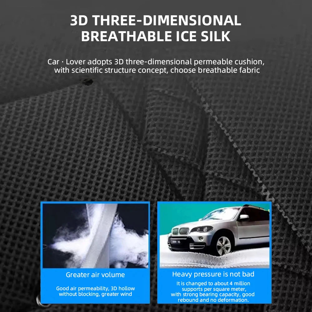 Universal Car Summer Cool Air Seat Cushion 12V/24V USB Charging Breathable Car S