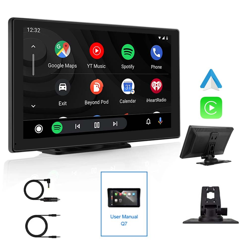 9″ HD Touch Screen Bluetooth Portable Wireless Carplay Car Stereo GPS MP5 Player