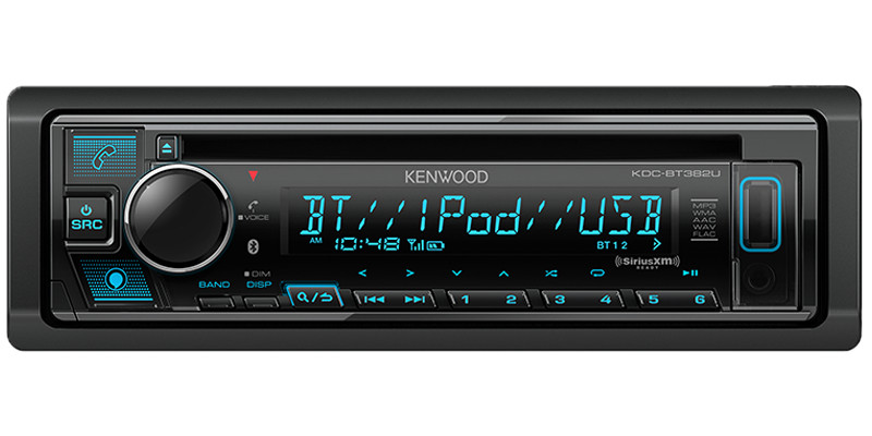 KENWOOD KDC-BT382U CD Car Receiver w/ Bluetooth AM/FM Variable Color Alexa USB
