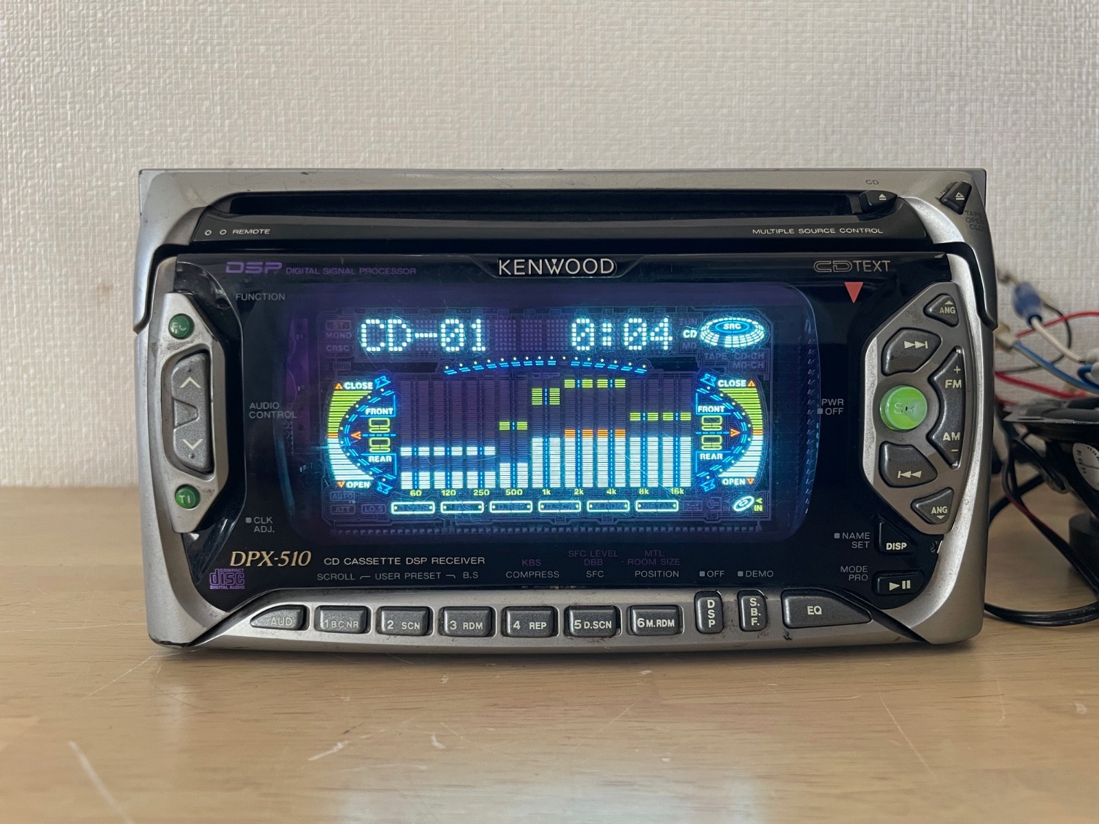 Kenwood DPX-510 2DIN Car Audio CD Cassette Tuner Bluetooth Player Tested Working