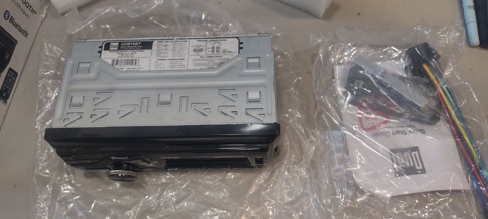 Car Radio Dual AM/FM Digital media With Bluetooth XDM16BT Tested READ DESCRIP
