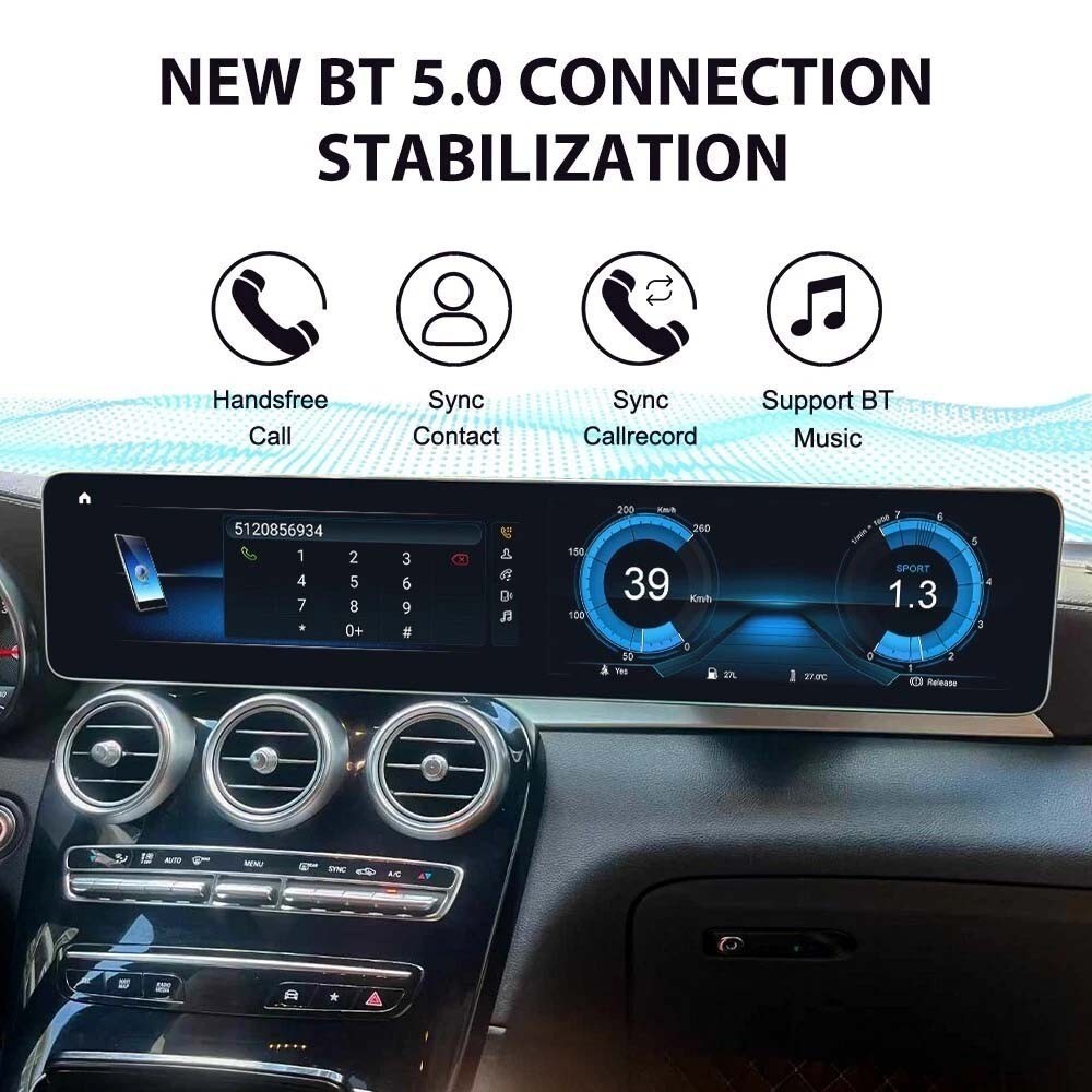 12.3” For 2019 Mercedes-Benz GLC C-Class Android Car Radio Stereo Apple Carplay