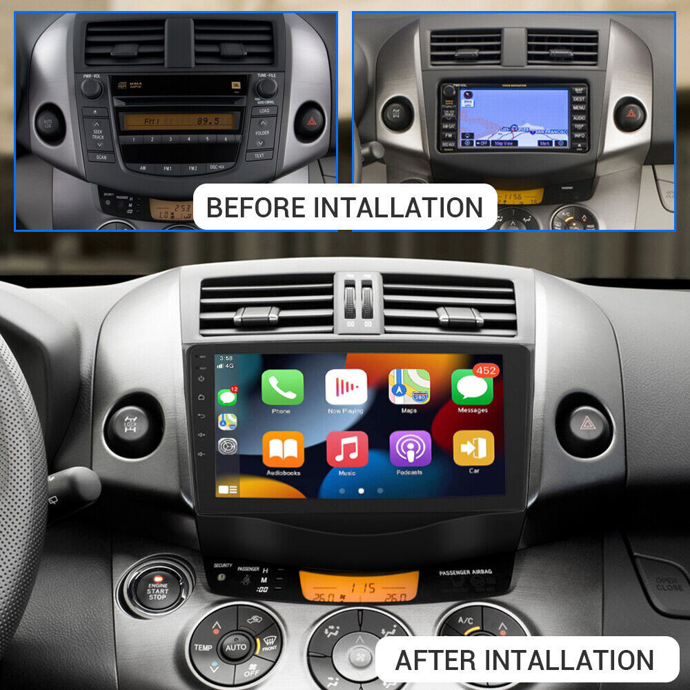 64G For Toyota RAV4 2007-12 Apple Carplay Android Auto Car GPS Radio Stereo JBL