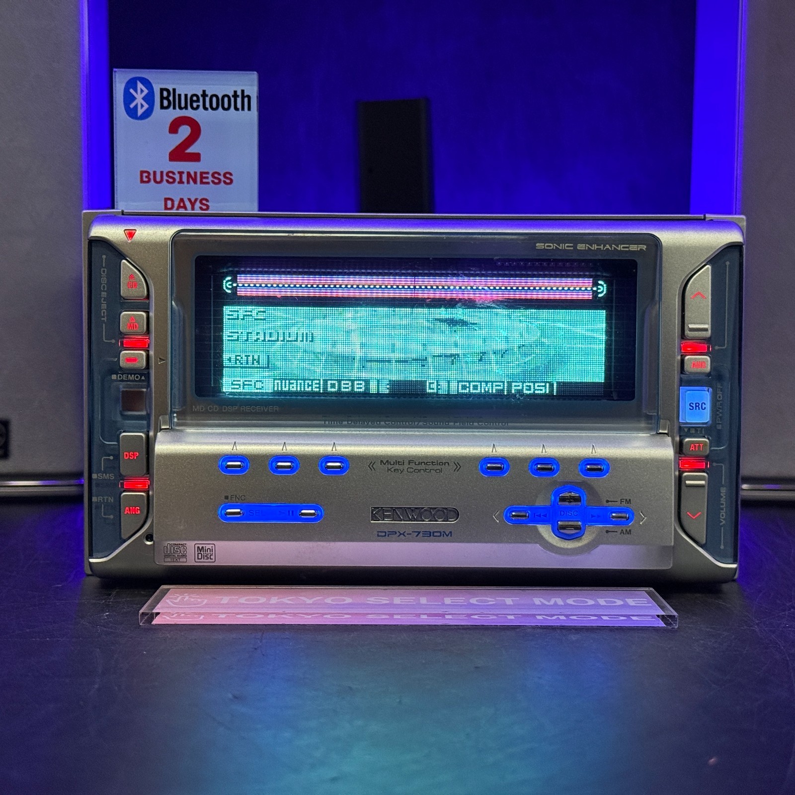 Kenwood DPX-730M 2DIN Car Audio CD MD Player Added Bluetooth JDM Tested In Stock