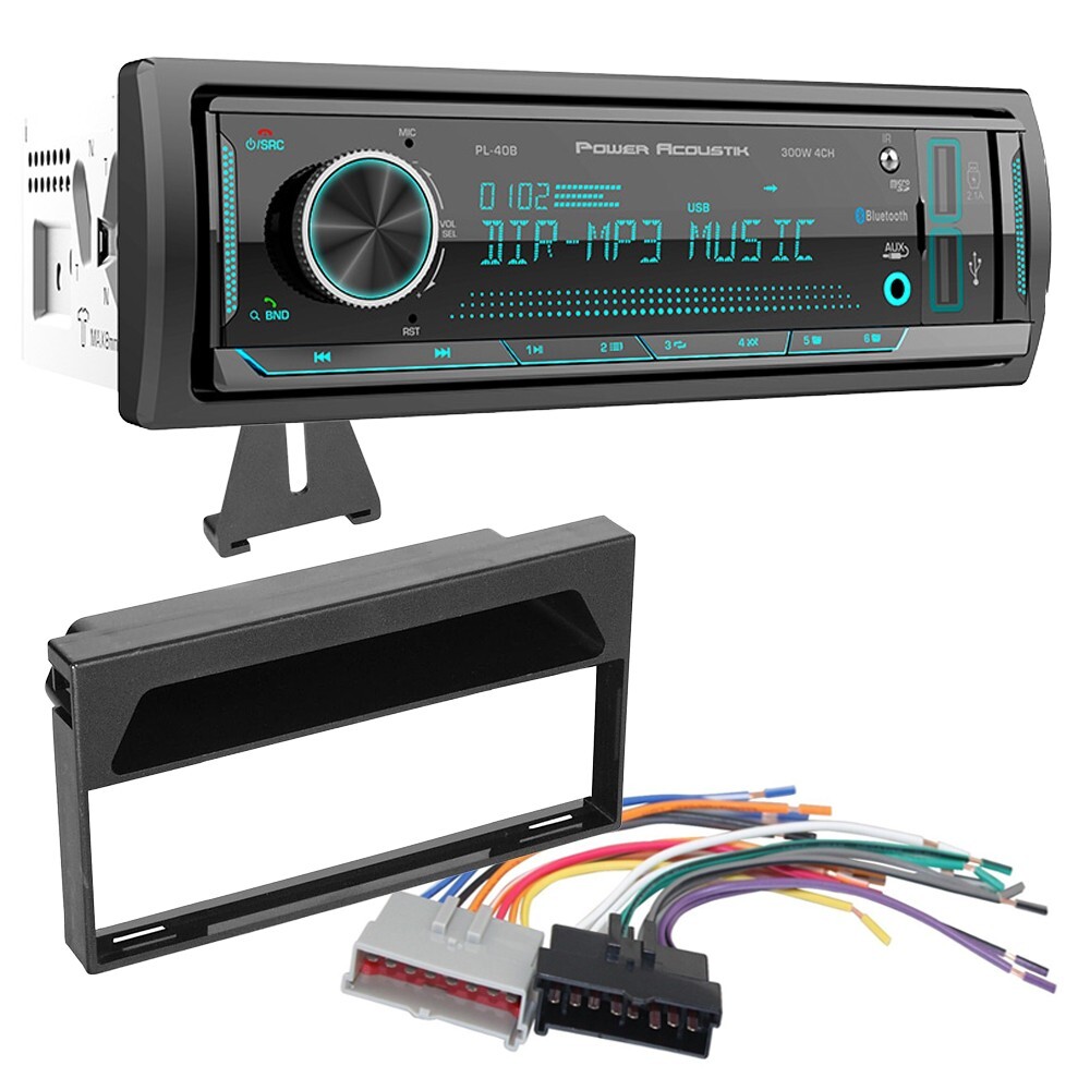 Single DIN Car Stereo Radio Install Kit & Harness for 1997-98 Ford F150 (F-150)