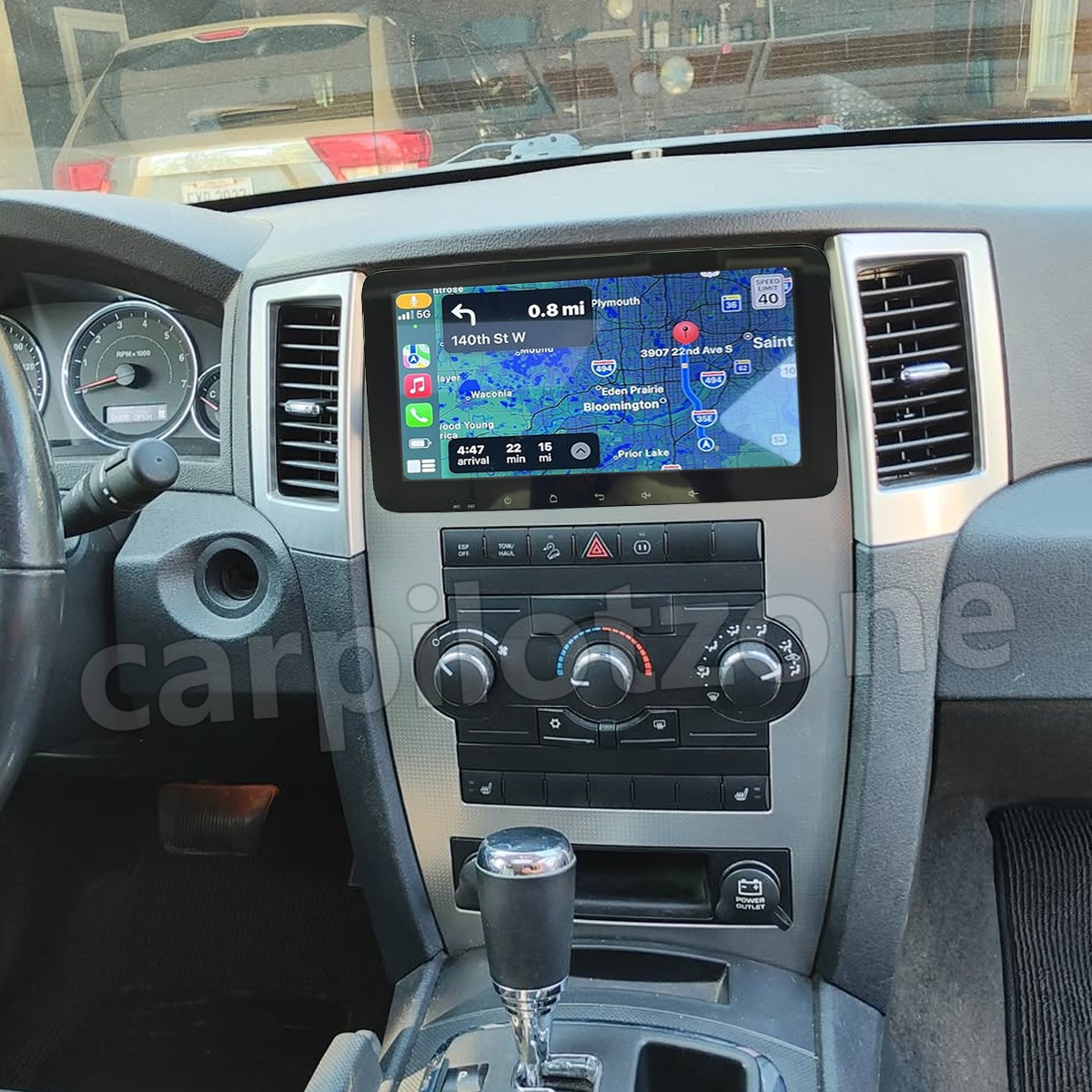 Wifi CarPlay Android 15.0 Radio GPS Stereo 64G For Jeep Grand Cherokee 2005-2011