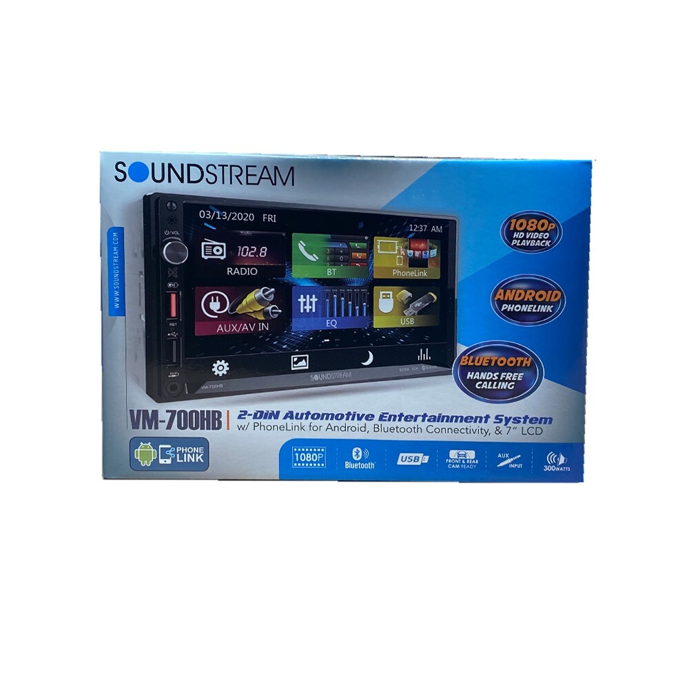 VM700HB 7″ Double DIN Radio. Install Kit + Wire Harness for 2004-2008 Ford F-150