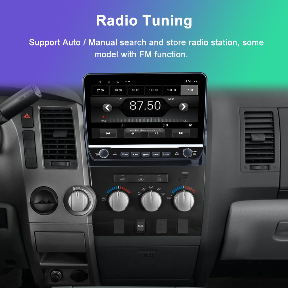 For Toyota Tundra 07-13 Sequoia 08-18 Android 13 CarPlay Car Stereo Radio GPS BT