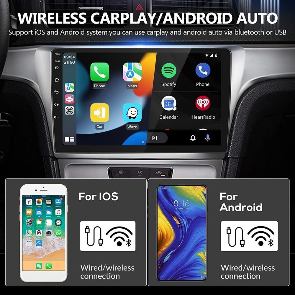 Radio Carplay For 2009-2013 Honda Fit FM RDS Touchscreen Head Unit w/Cam
