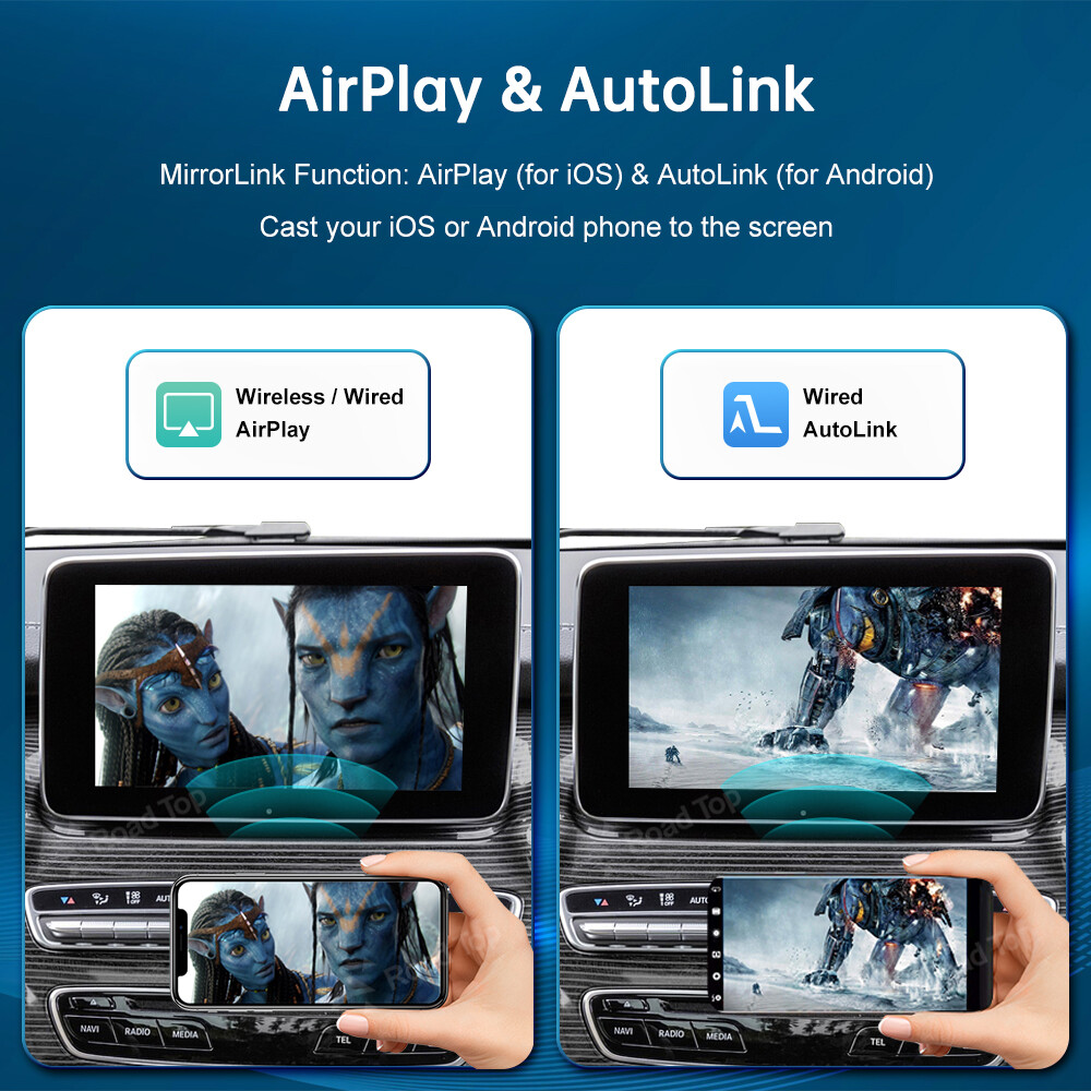 For Mercedes Benz V250 W447 NTG5.0 Wireless Android Auto CarPlay Mirrorlink Navi