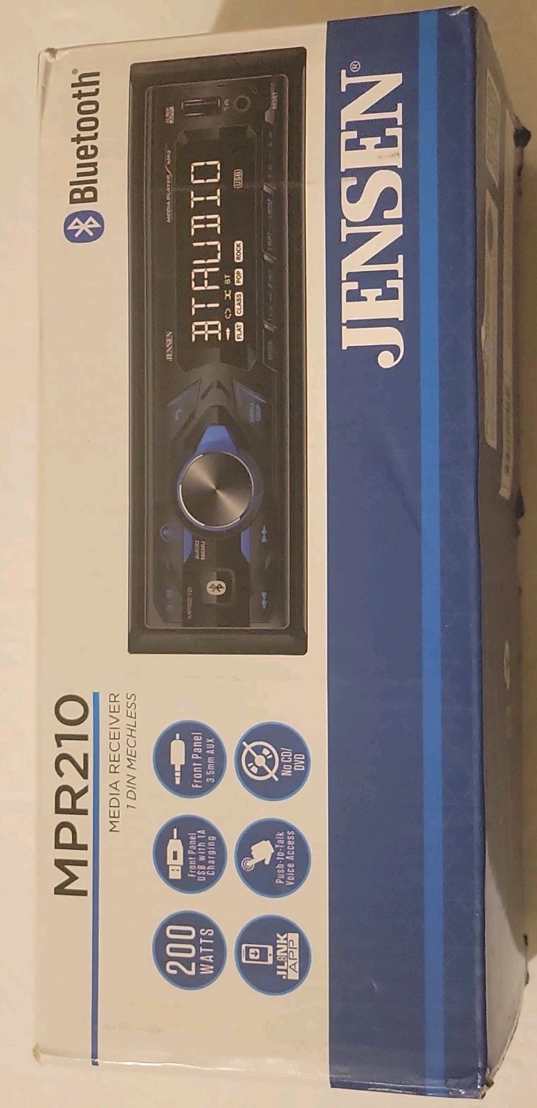 Jensen MPR2110 Digital Media Receiver 1 Din Mechless Am/Fm Bluetooth Mp3 LCD NEW