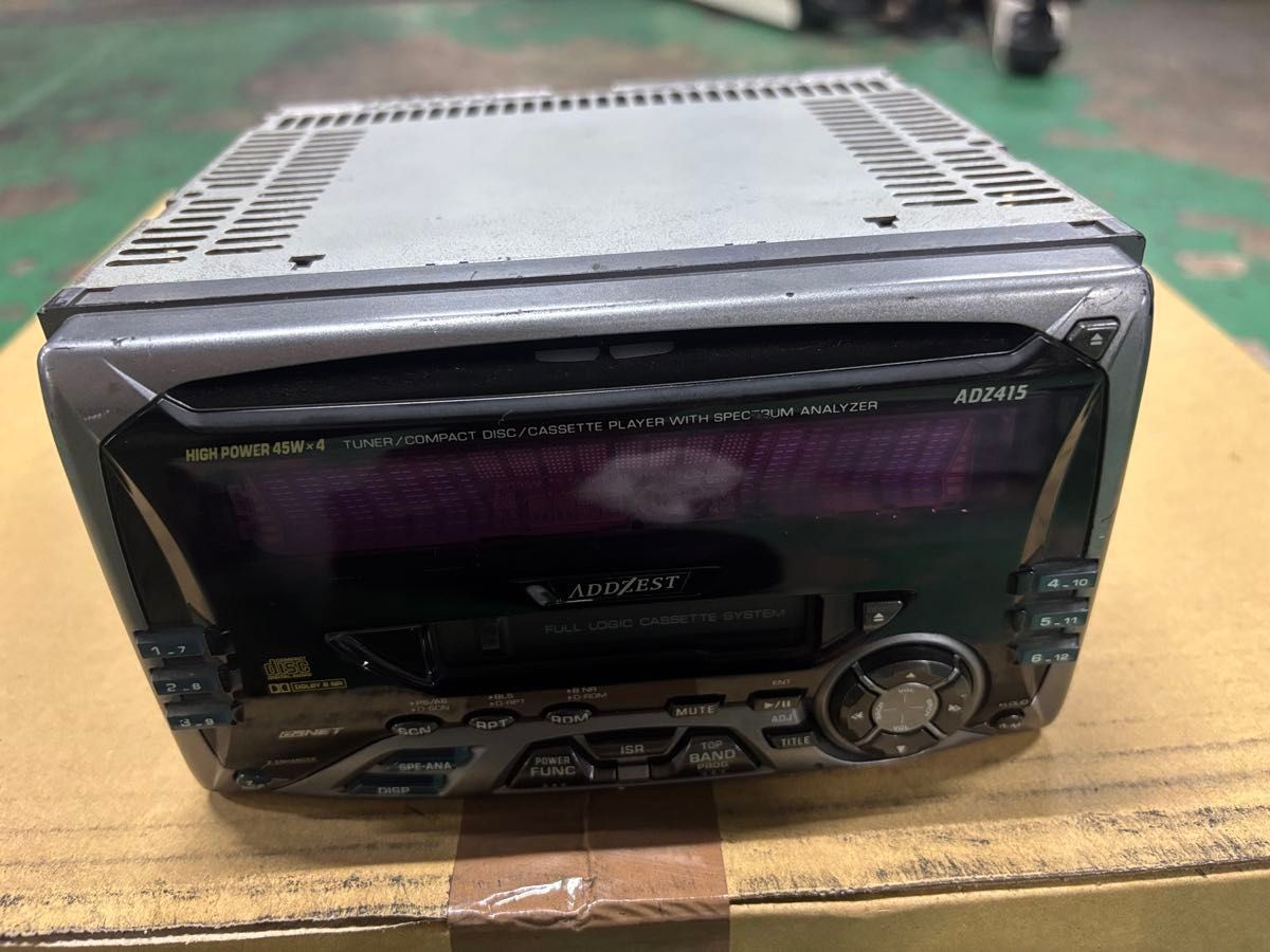 Clarion ADDZEST ADZ415 2DIN CD Cassette Car Audio Player as is