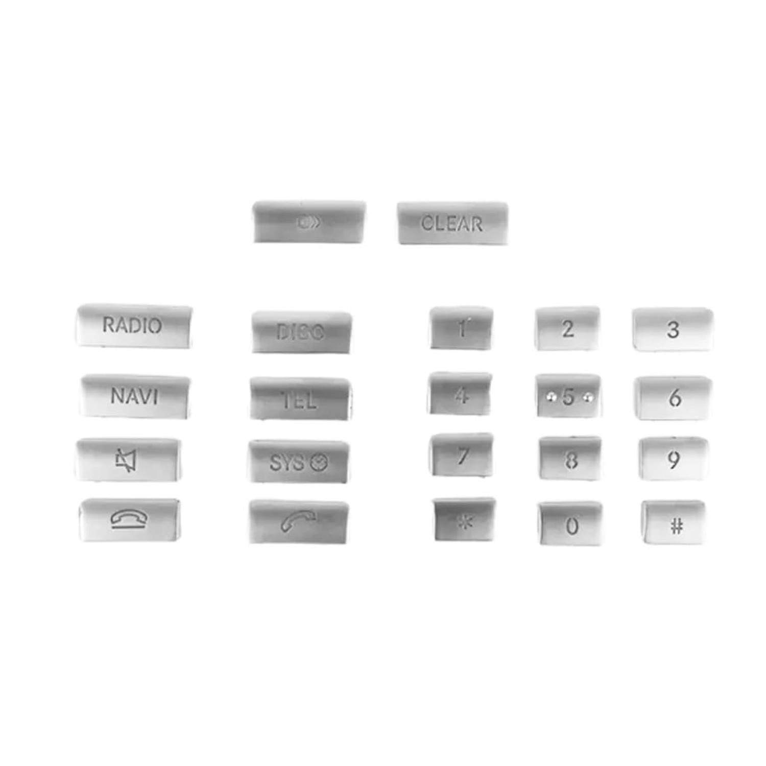 22Pcs Center Console Radio CD Pannel Numbers Button Cover Stickers Set for Me…