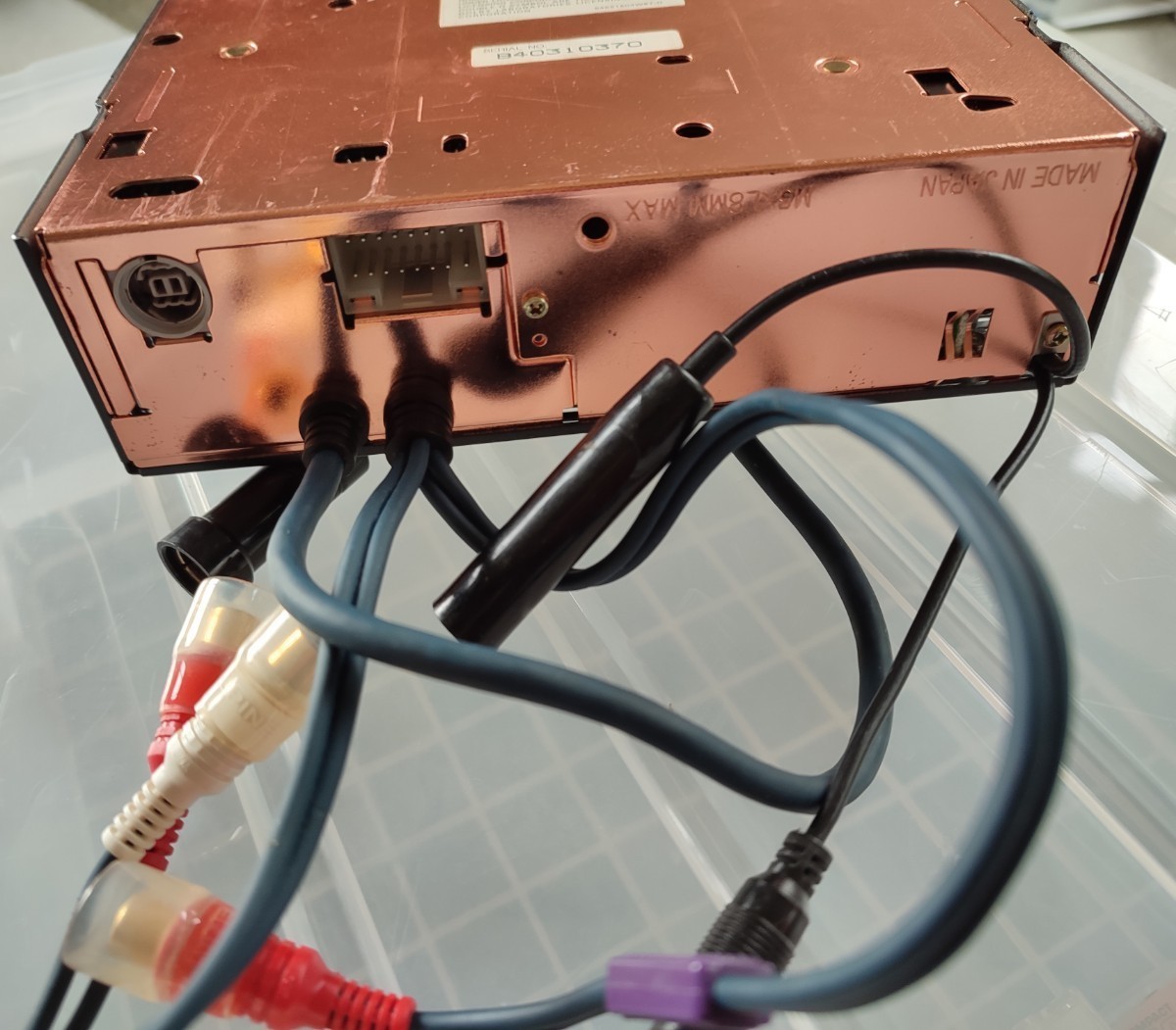 ALPINE TDA-7638J AM/FM Tuner Cassette Deck Copper Chassis with Connector Junk