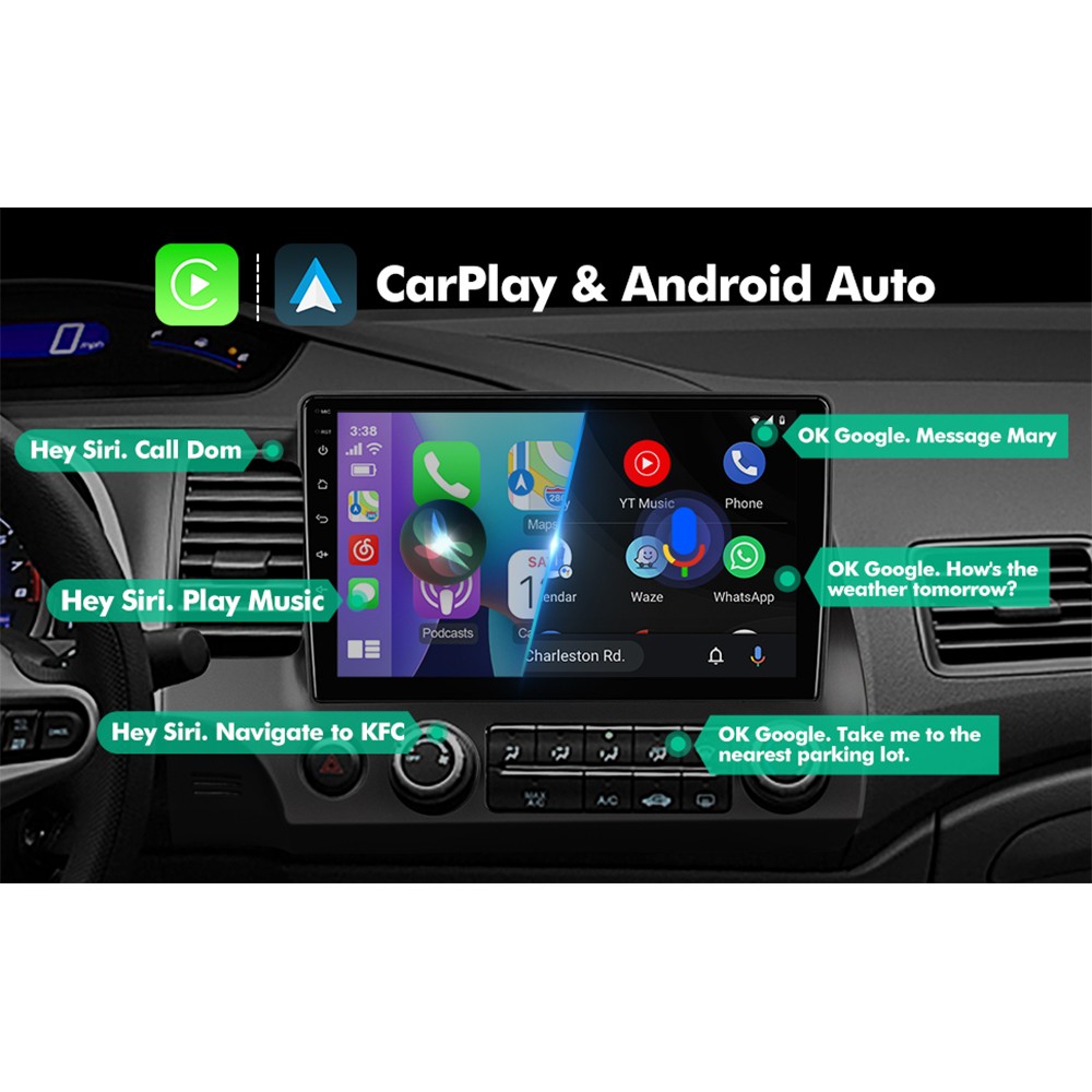 For Honda Civic 2006-2011 10.1 Inch Carplay Android 13 Radio 2 din MP5 Player