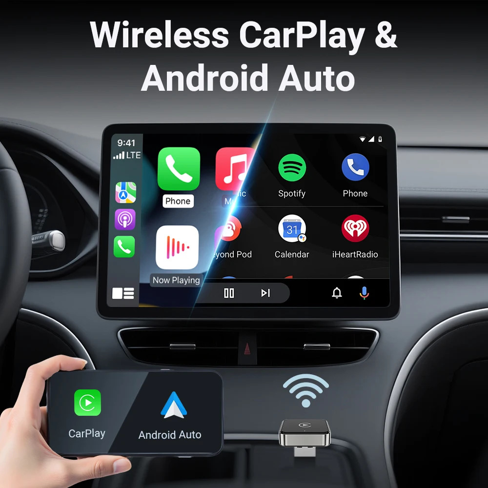 New Super Mini Carplay AI Box Wired to Wireless CarPlay/Android Auto 2in1 Box 5G