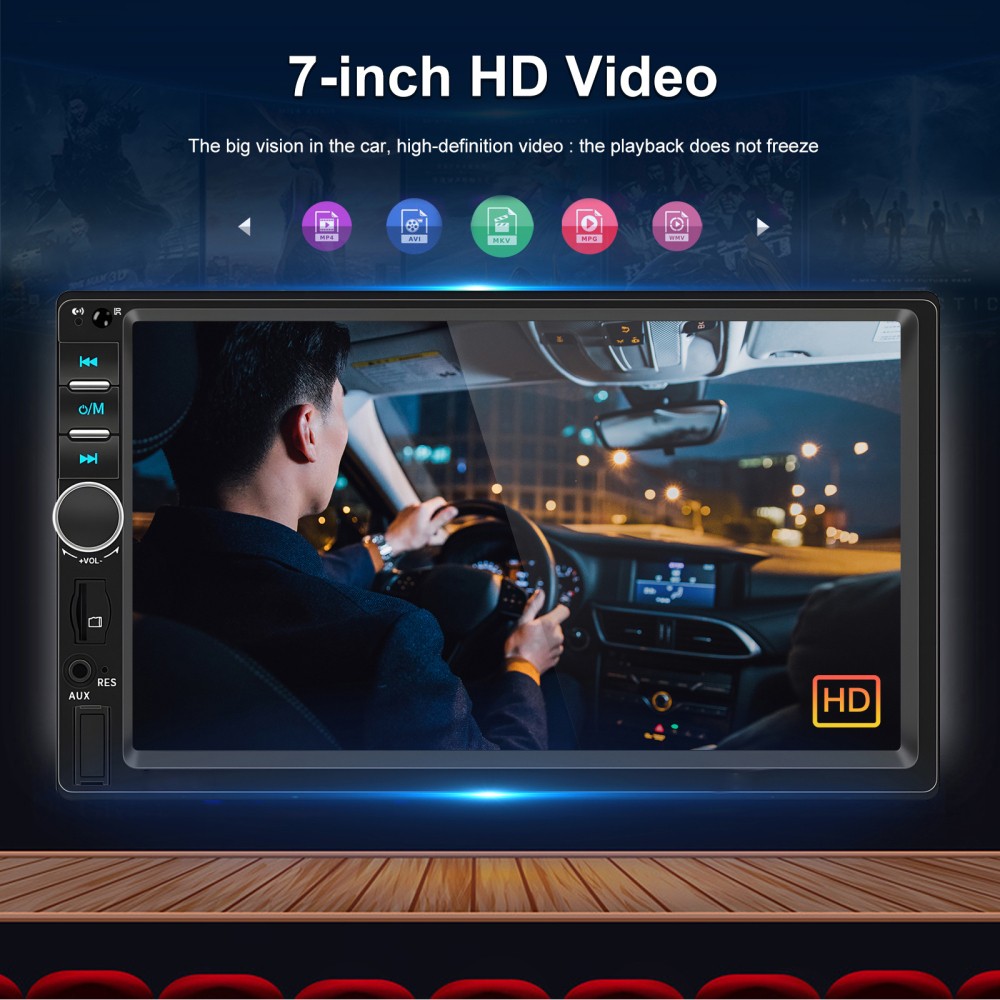 Double Din Apple Carplay Android Auto Car Stereo Radio Bluetooth 7″ Touch Screen