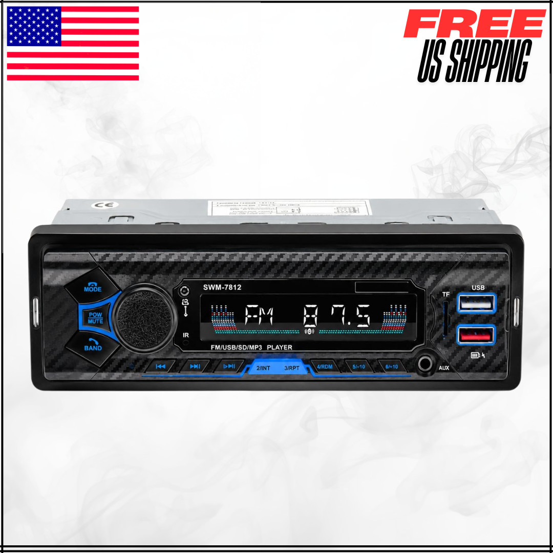 Single Din Car Radio Stereo Bluetooth AI Voice Steering Wheel Control FM USB