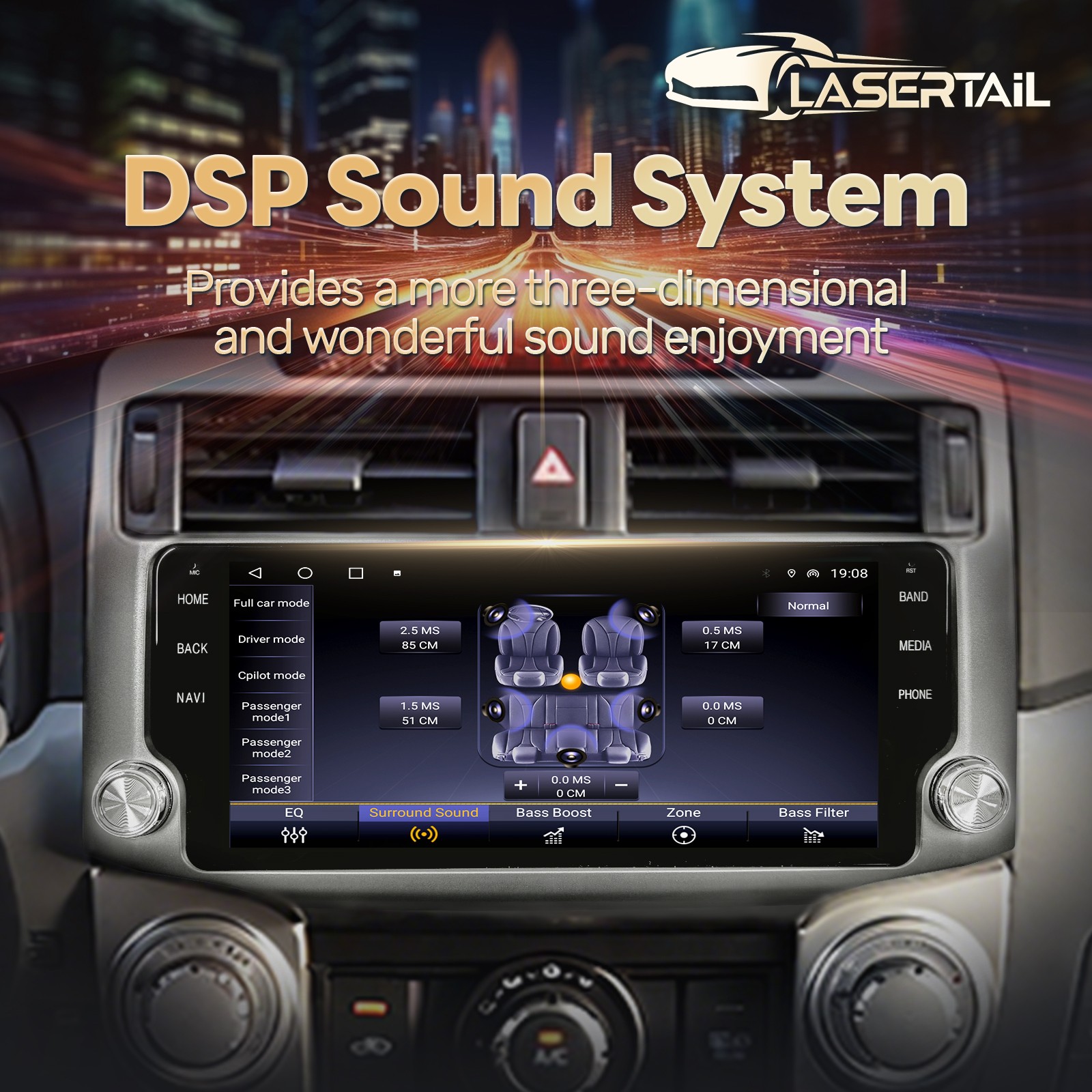 10.33″ Carplay Stereo Radio Head Unit For Toyota 4Runner 2010-2019 Tesla Style