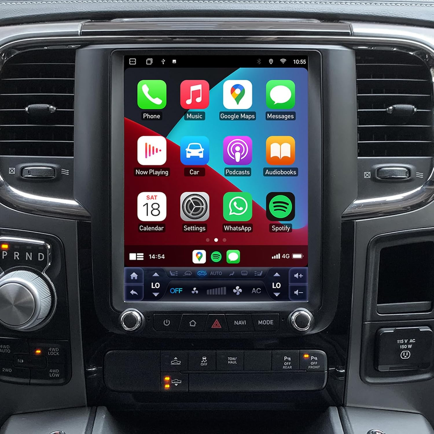2013-2018 Ram 1500 10.4″ Android Auto CarPlay Radio Auto AC Upgrade