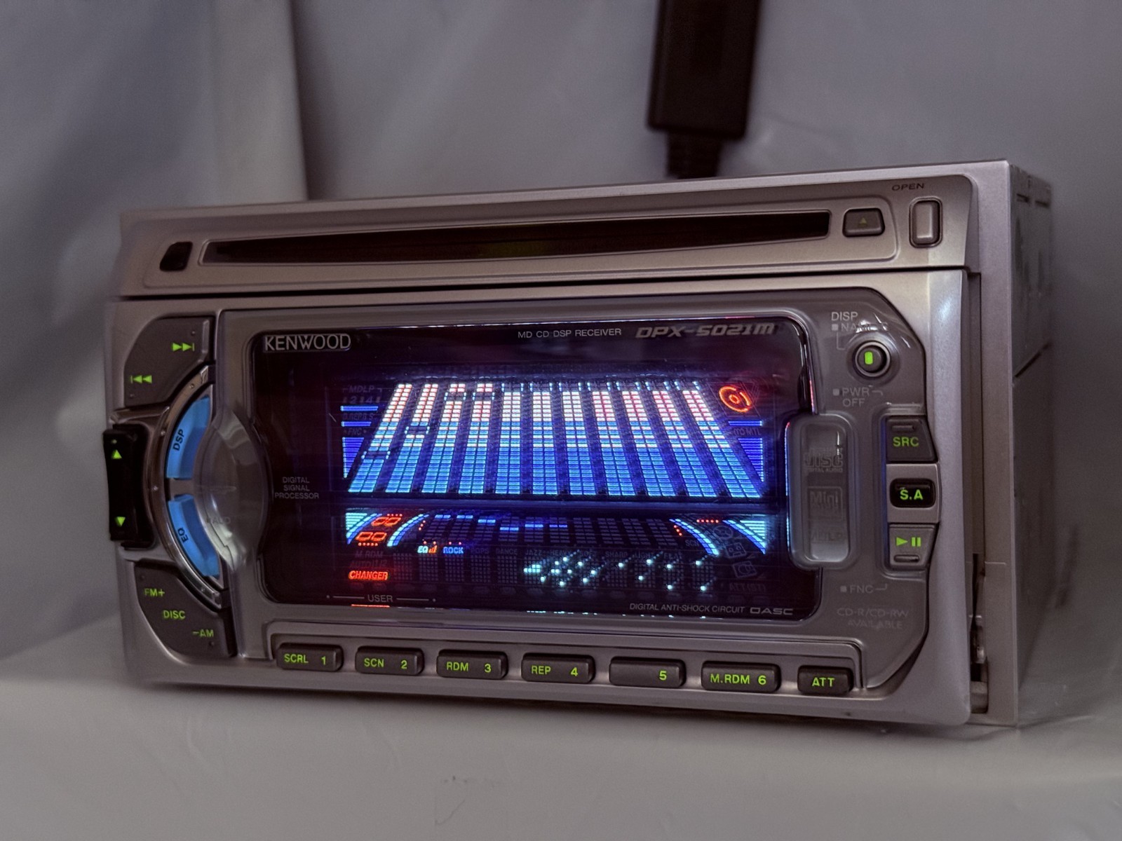 KENWOOD DPX-5021M 2DIN CD MD Car Audio w/ External Bluetooth Tested JDM Japan