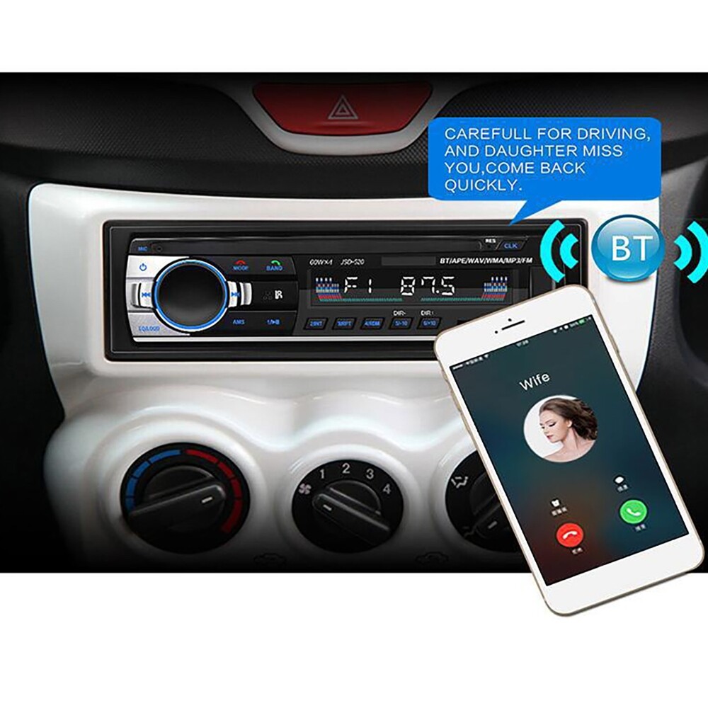 24V 60W Car MP3 Player Stereo Receiver bluetooth Audio Radio Handsfree Remote