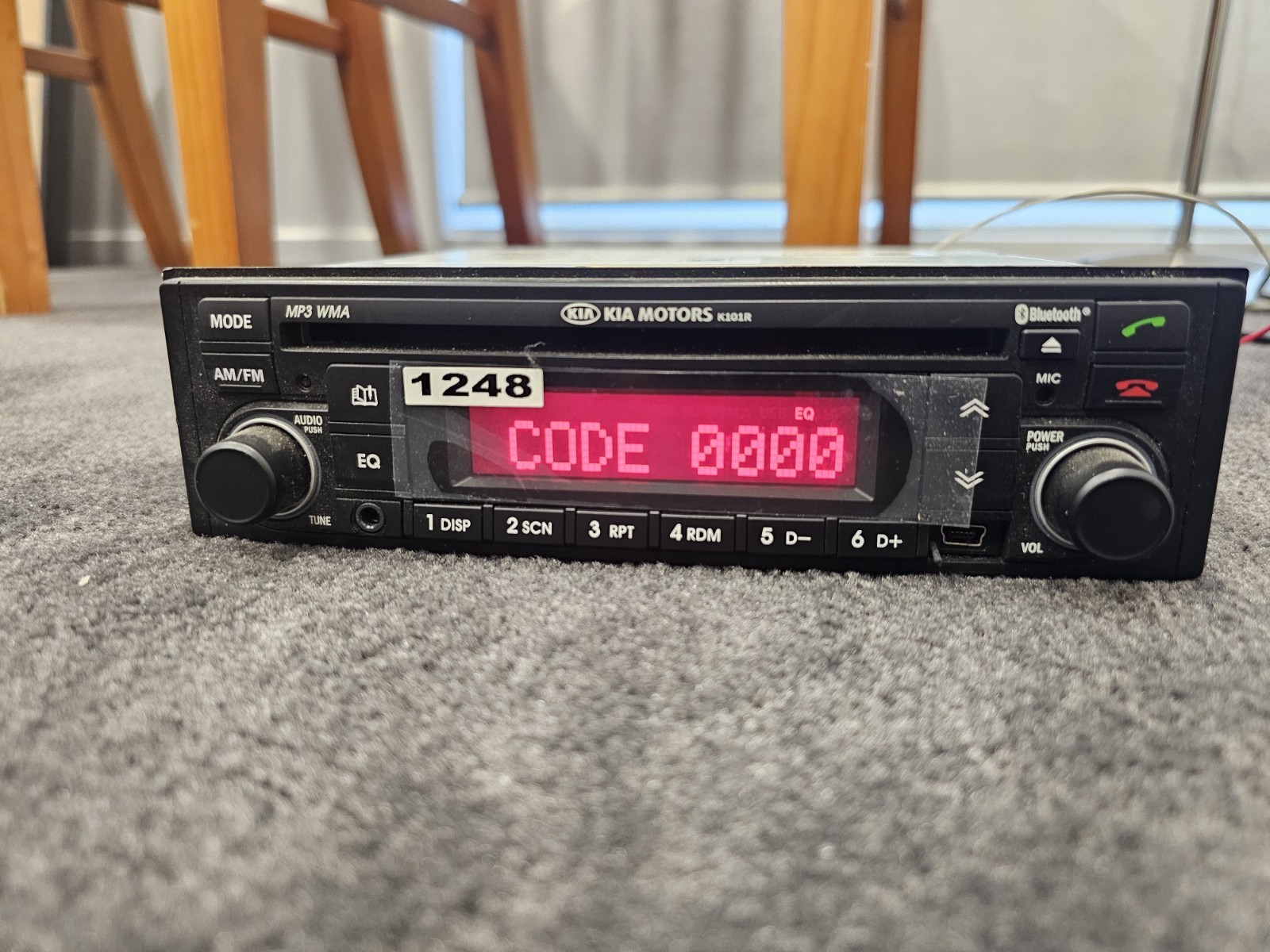 VDO (Kia) K101R Single DIN Head Unit Bluetooth Radio MP3 USB FM EQ (CD9303UB)