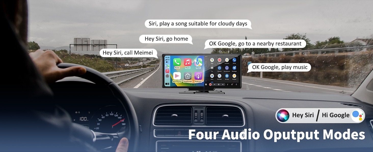 Wireless Portable Carplay Screen for Car – 10.26Inch Carplay & Android Auto Car