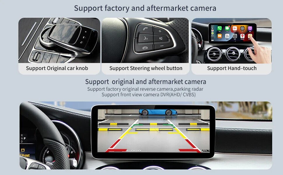 Wireless Carplay/Android Auto 12.3 inch Touch screen for Mercedes Benz NTG4.5