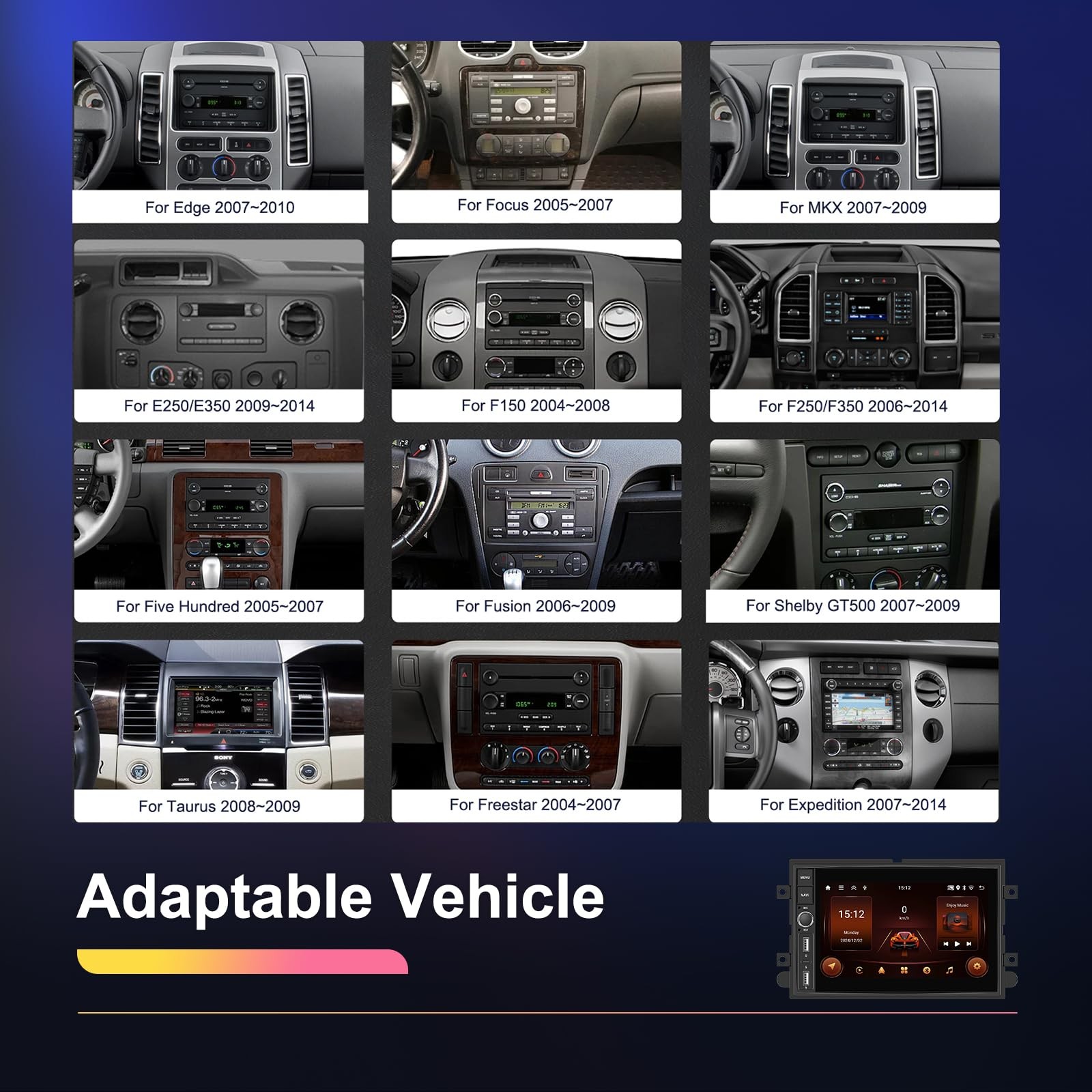 4Core2G+64G Android Car Radio Stereo for Ford F150 F250 F350 E250 E350 2004-2014