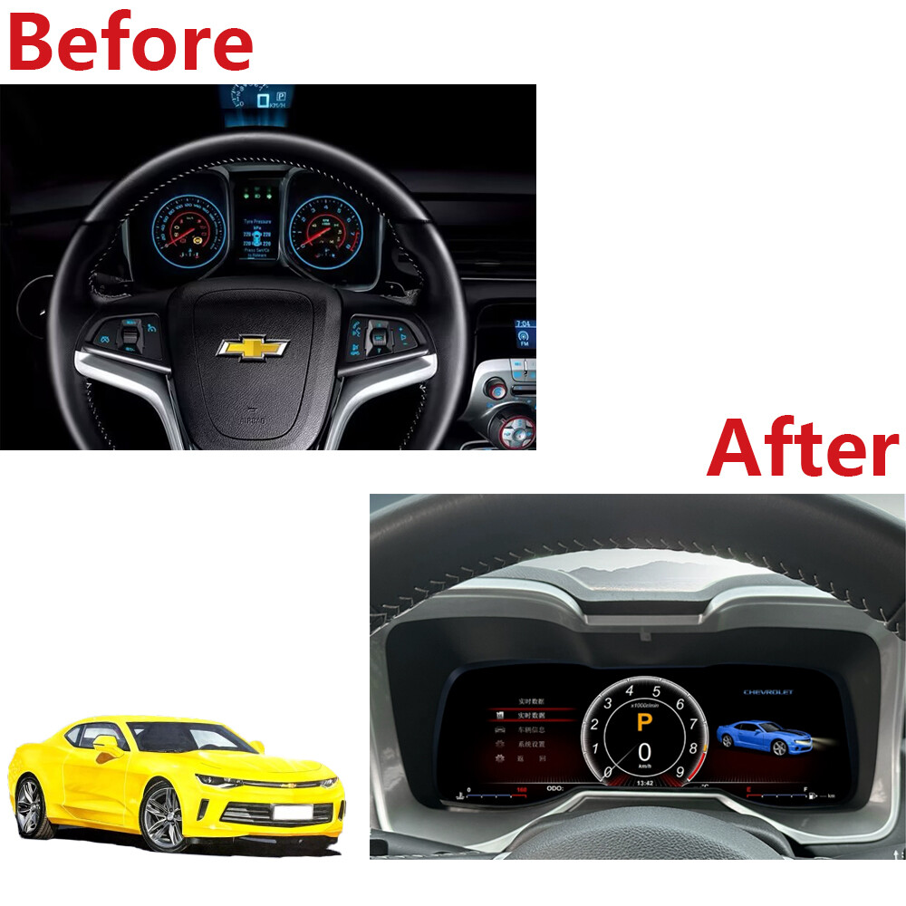 LCD Digital Instrument Cluster Speedometer Fits For Chevrolet Camaro 2010-2015