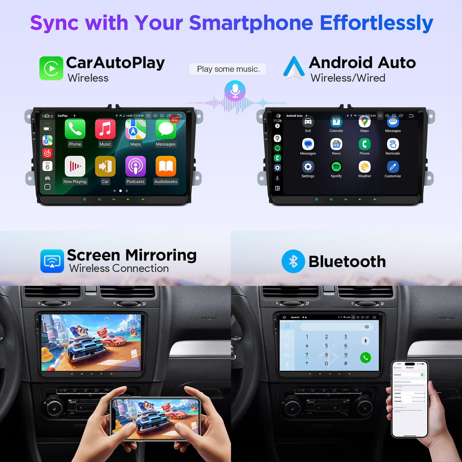 9″ For VW Volkswagen Jetta Passat Android 14 8+256GB Car Stereo Radio GPS WIFI