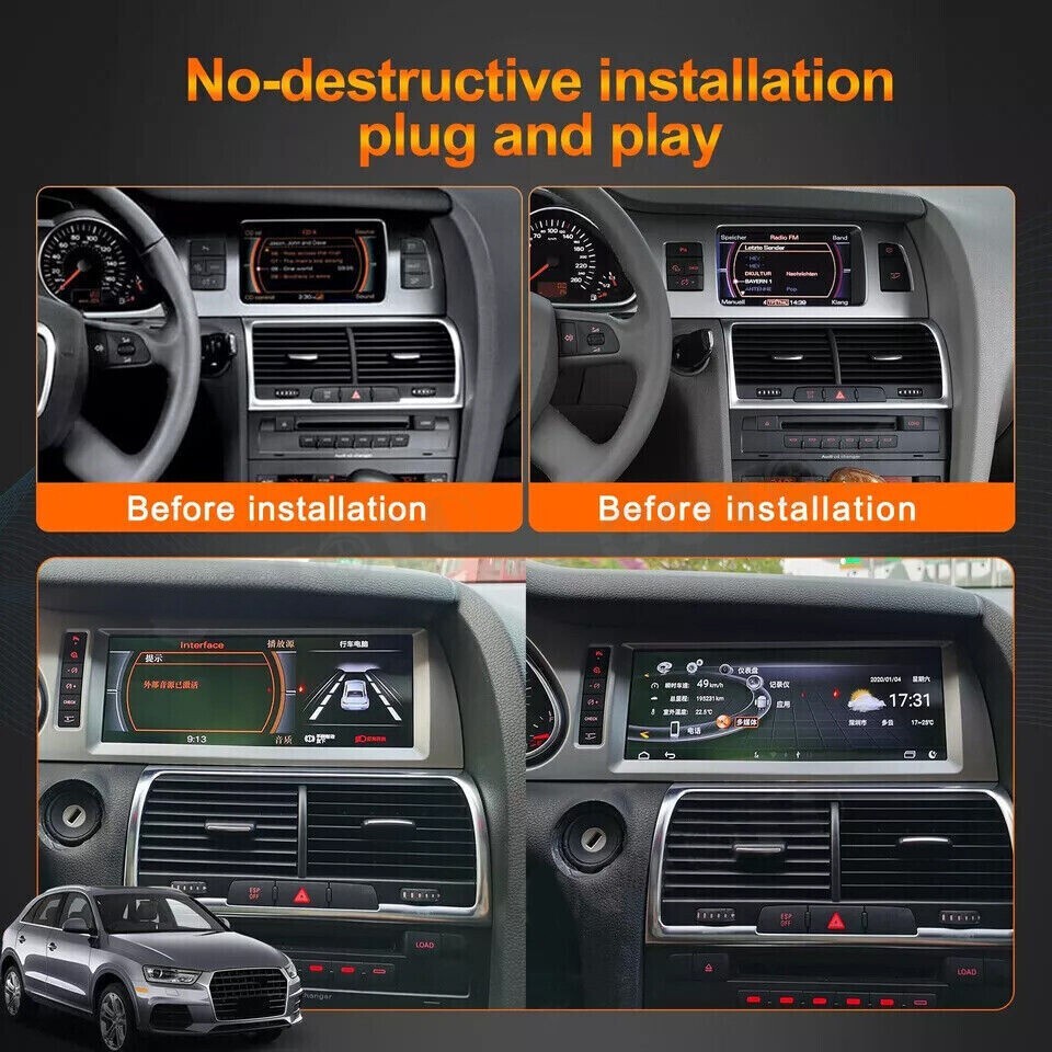 Used 10.2″ Touch Screen Car Stereo Bluetooth Radio 6+128GB For AUDI Q7 2005~2015