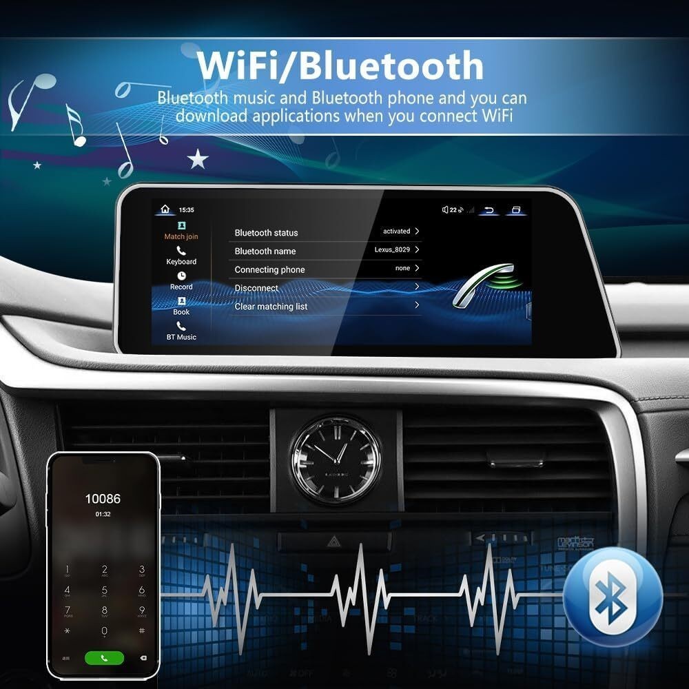 12.3″ Android 13 Car Radio Stereo GPS Maps Navi Carplay For Lexus RX 2016-2019