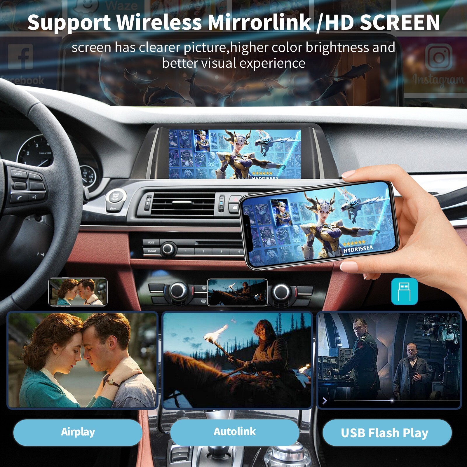 For BMW 5er F10/F11 2012-2016 NBT10.25”Touch Display with Carplay/Android Auto