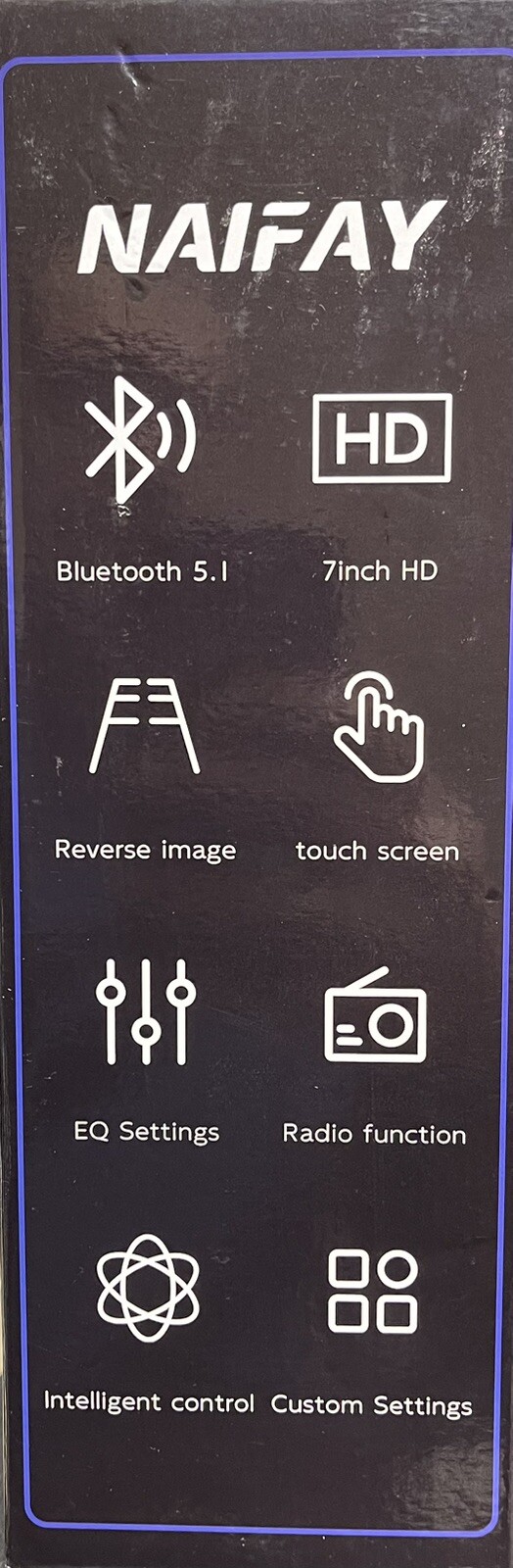 Naifay Single Din Car Stereo with Dash Cam & Backup Camera, 7INCH ”READ”