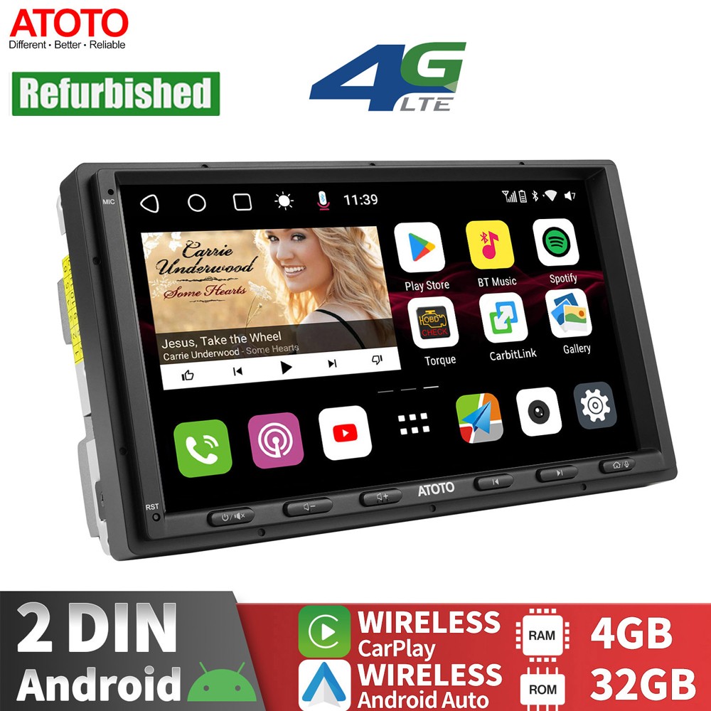 ATOTO S8 8-Core 4+32G 7″ Double Din Android Car Stereo GPS AI-Radio Android Auto