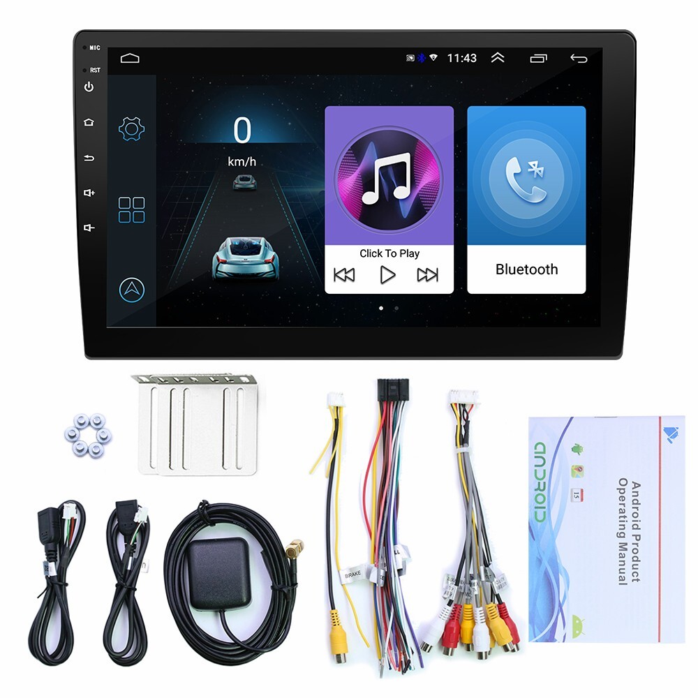 Double 2DIN 10.1″ Android 12 Car Stereo Radio Carplay GPS Wifi BT Touch Screen