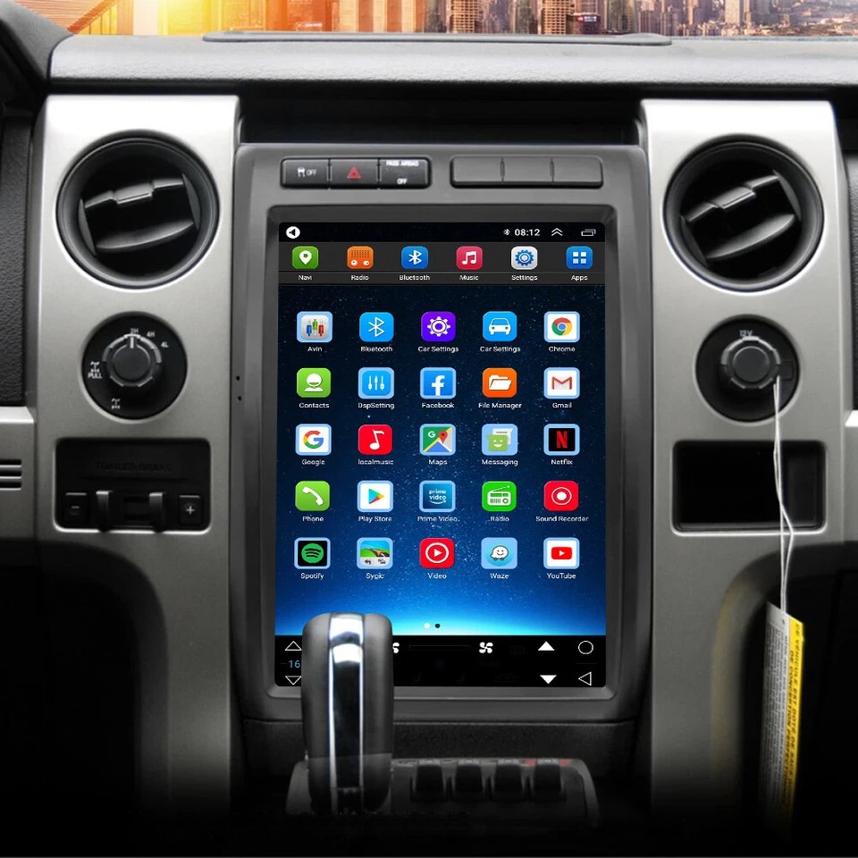 12.1″ Large Car Screen Tesla Style 64G Car Radio Stereo For Ford F150 2008-2012