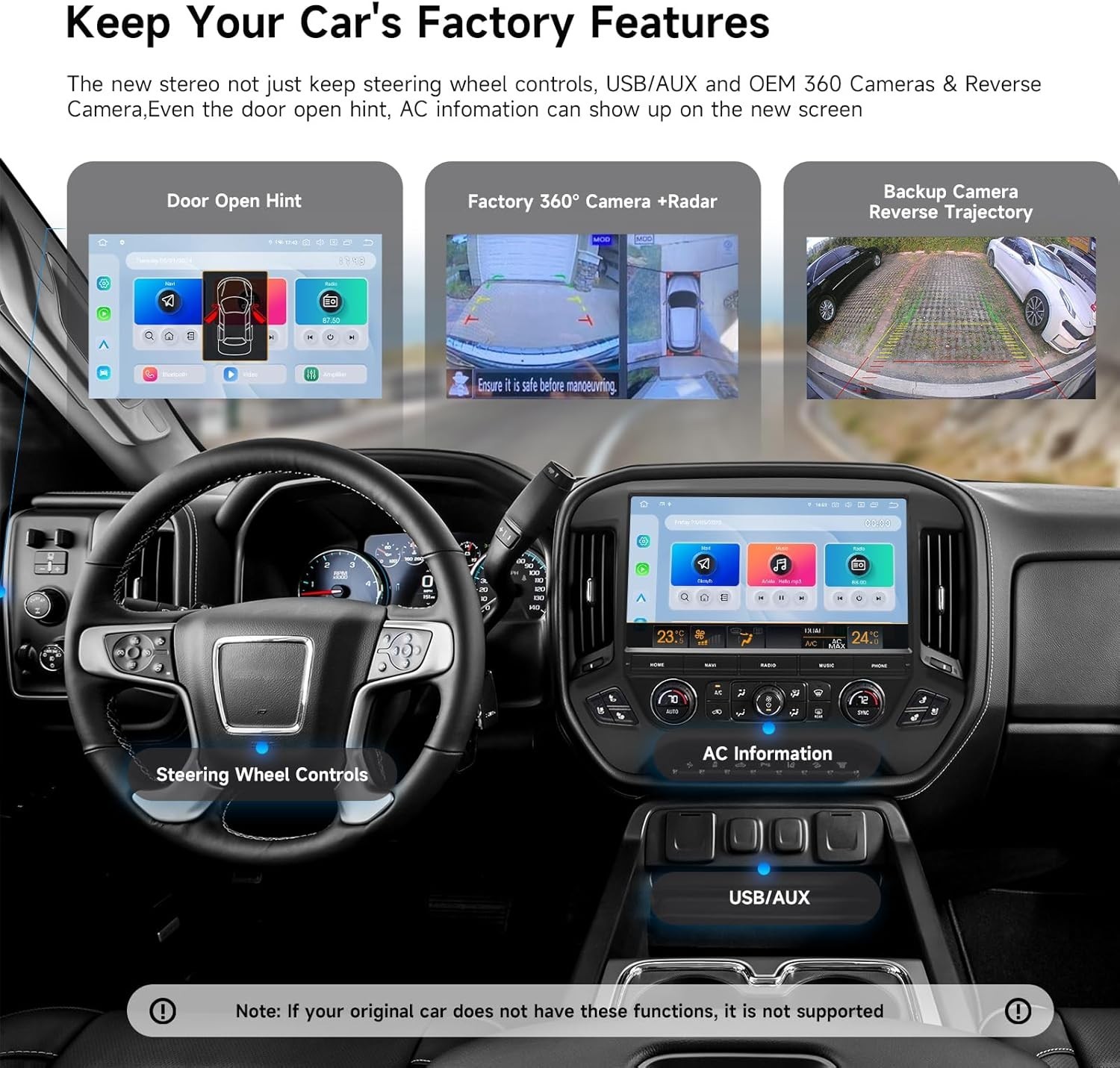 Dasaita G13 Car Radio CarPlay for Chevrolet Silverado GMC Sierra 2014-2019 Navi