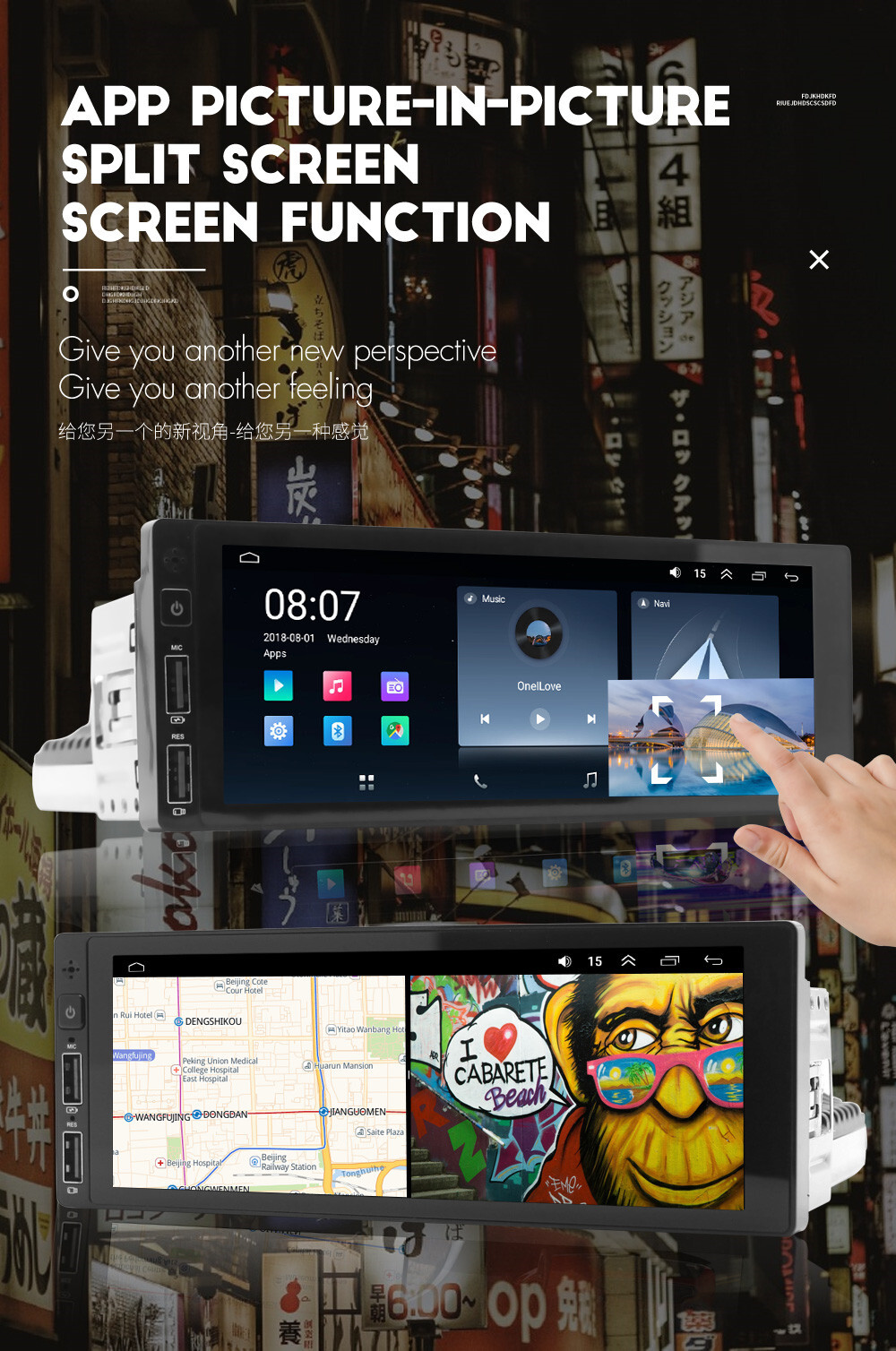 1 Din Car MP5 Player For Carplay GPS WiFi Fit For 1993-1998 Jeep Grand Cherokee