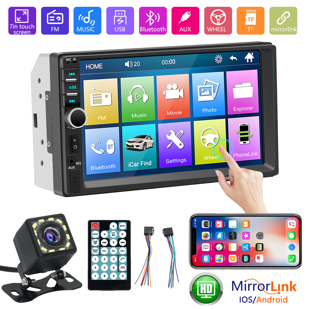 7″ Touch Screen Double Din Car mp5 Player Mirror Link Car Stereo Radio Bluetooth
