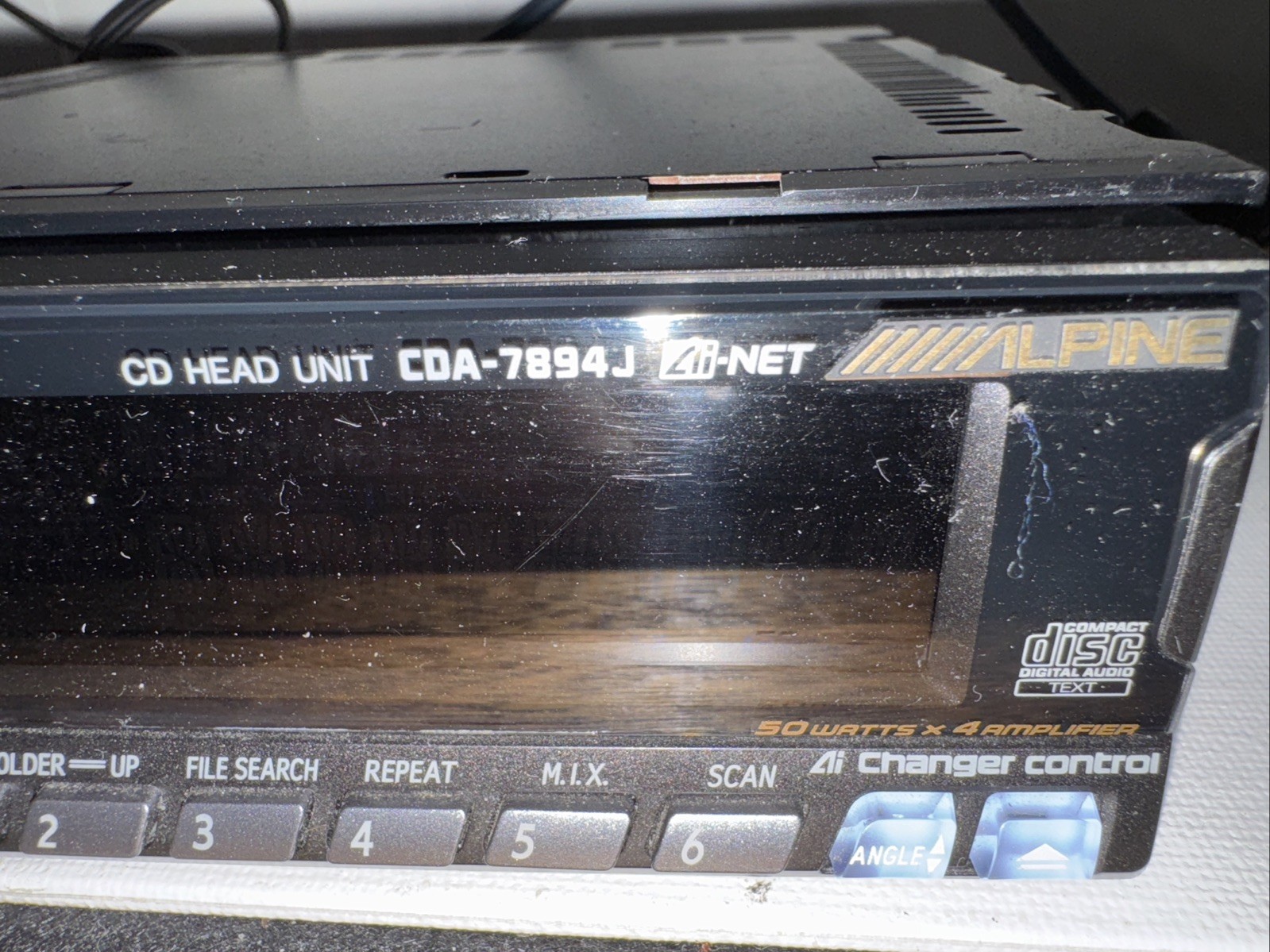 Alpine CDA-7894J 1DIN Car Audio CD MP3 Receiver Used Tested