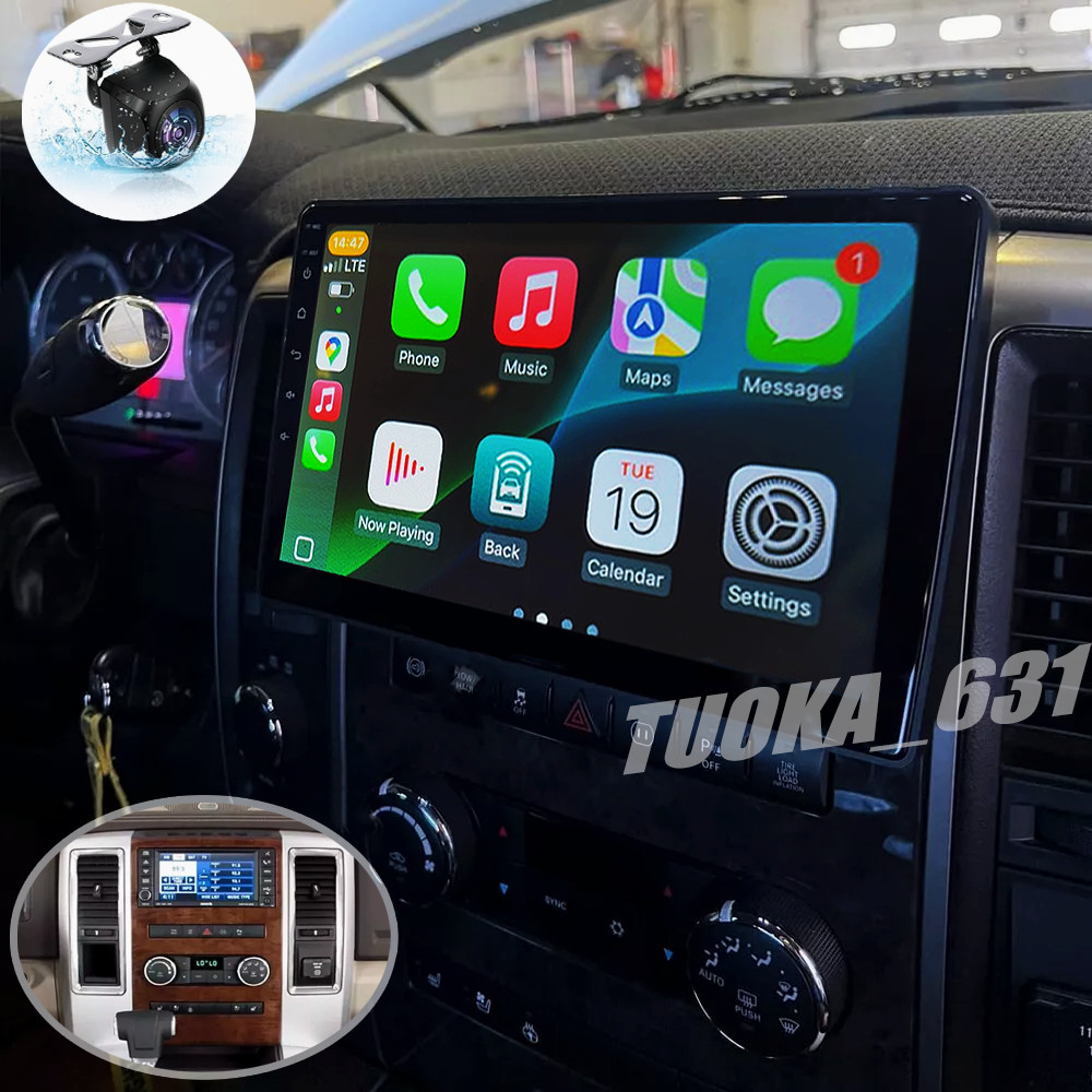 For 2009-2012 RAM Trucks 10.1″ QLED Android 13 Carplay Car Stereo Radio GPS Navi