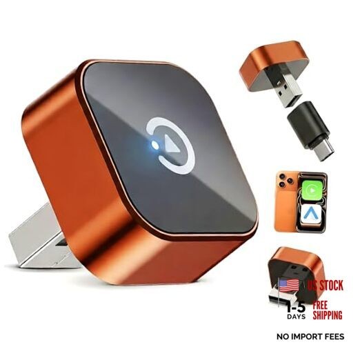 2026 Wireless CarPlay & Android Auto Adapter, 2-in-1 Mini Adapter for iPhone &