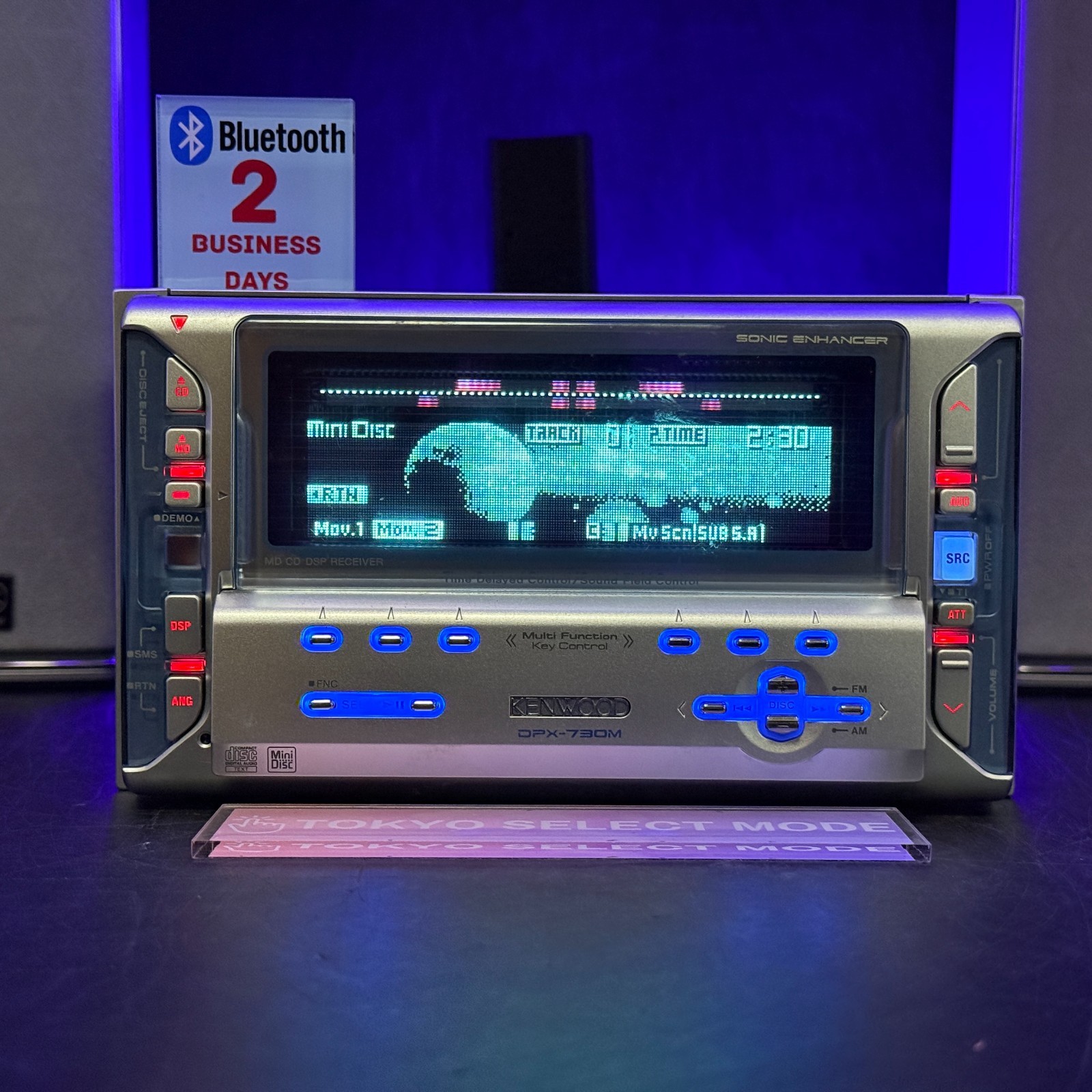 Kenwood DPX-730M 2DIN Car Audio CD MD Player Added Bluetooth JDM Tested In Stock