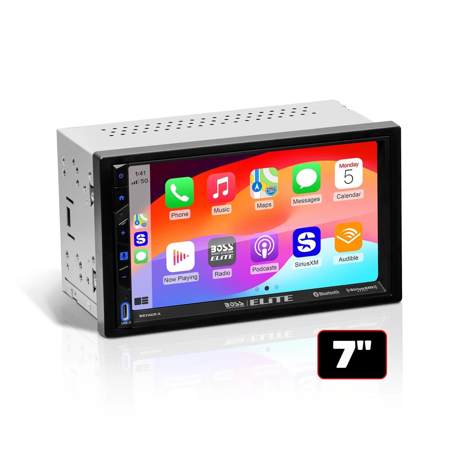 Boss Elite – BE7ACP.WXC 7″ Double DIN Car Stereo – CarPlay, Android Auto, Camera